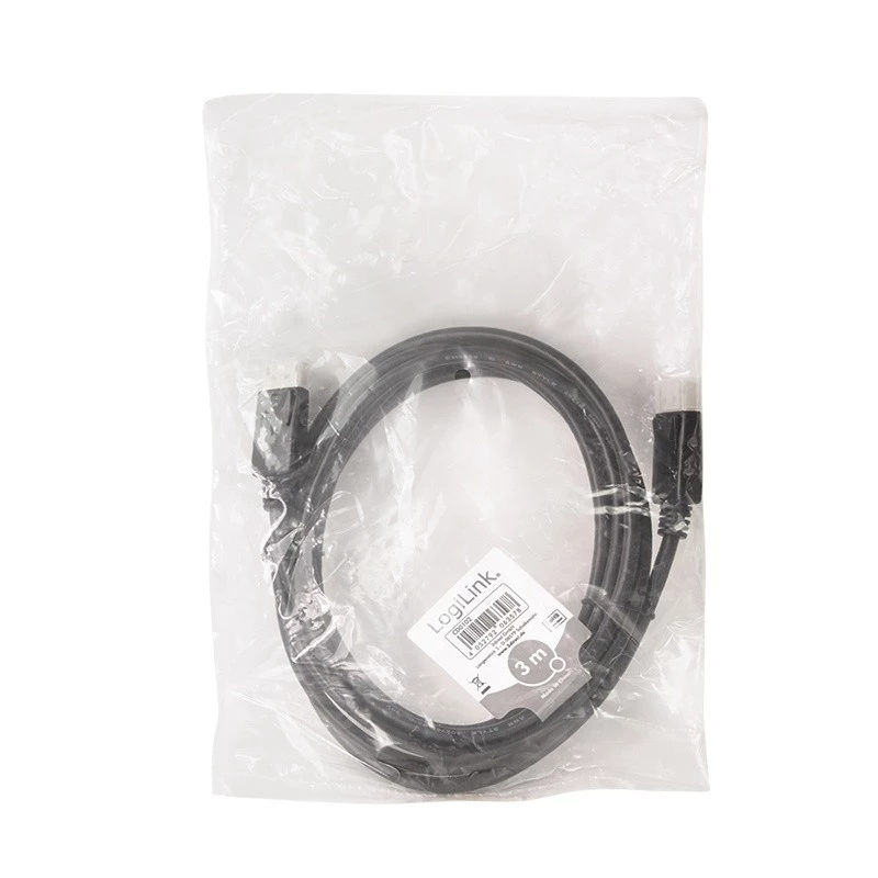 LogiLink DisplayPort-Kabel 3 m Schwarz CD0102