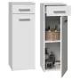 Badezimmer-Halbsäule mit Schublade Top E Shop Nel 30×30×85 cm weiß matt