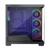 PC-Gehäuse MODECOM Volcano Stellar 5F ATX Midi Tower, gehärtetes Glas, 5 vorinstallierte Lüfter, USB‑C, unterstützt microATX/ATX, max. GPU 420 mm, CPU-Kühlerhöhe 175 mm