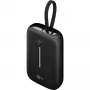 Tragbare Powerbank Goobay 10.000 mAh mit integriertem USB-C-Kabel – 20 W kompakt für unterwegs (76251)