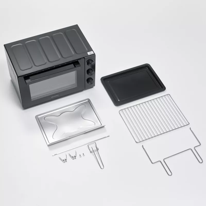 Freistehender Tisch-Elektrobackofen SEVERIN TO 2076 — 46 L, 1800 W, freistehend, schwarz, 515×420×365 mm