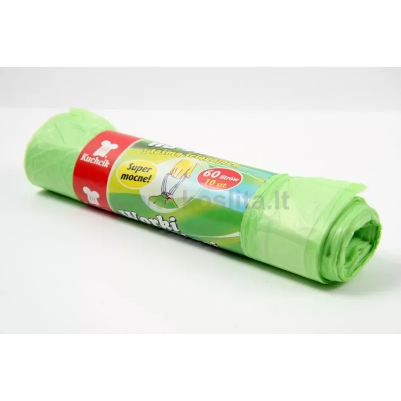 Müllbeutel nicht spezifiziert Zugband 60 L HDPE Grün