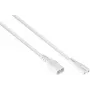 kabelmeister Euro-Verlängerungsstecker C8 (gerade) auf Buchse C7 / Euro 8 (gerade), Weiß, 0,75mm², 2m (SK0870-W020)