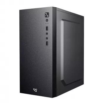 Computergehäuse Sbox PCC-12 MicroATX Schwarz