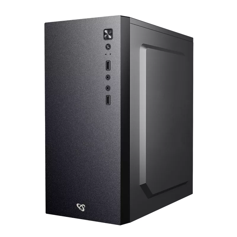 Computergehäuse Sbox PCC-12 MicroATX Schwarz