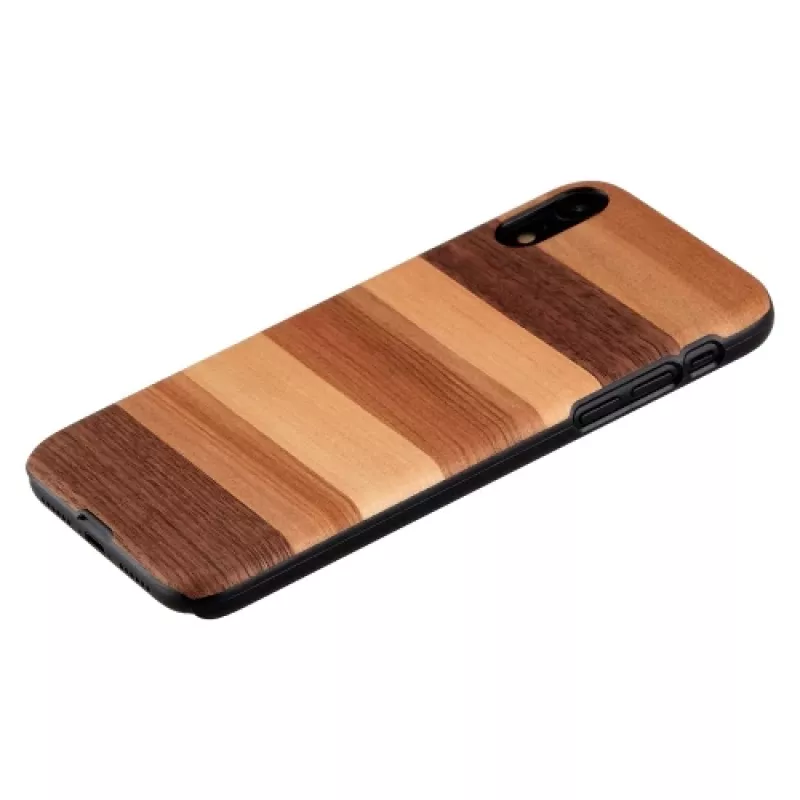 Schutzhülle für Smartphone man and wood für iPhone XR – schwarze Sandoberfläche