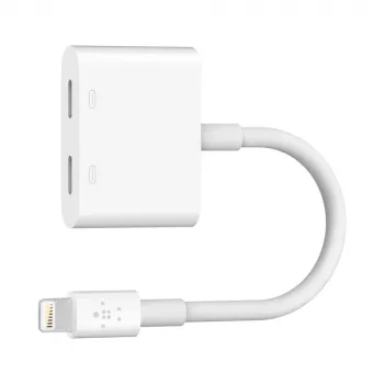 Belkin | Lightning Audio + Charge RockStar-Kabel, 11,5 cm, Weiß | F8J198btWHT