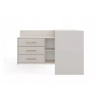 Eck-Schreibtischplatte e shop DANY Kaszmir Beige — Eck-Arbeitsplatz, kompakte Aufteilung