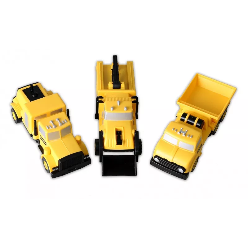 Fahrzeug-Set Popular Playthings Mix or Match Vehicles Construction Schwarz Gelb