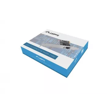 Interne Ethernet-Netzwerkkarte LANBERG PCE-1GB-201, PCI Express, 1× RJ-45 Gigabit (1000 Mbit/s), schwarz