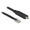 DeLock - Serieller Adapter - USB-C - RS-232 x 1 - Schwarz (63912)
