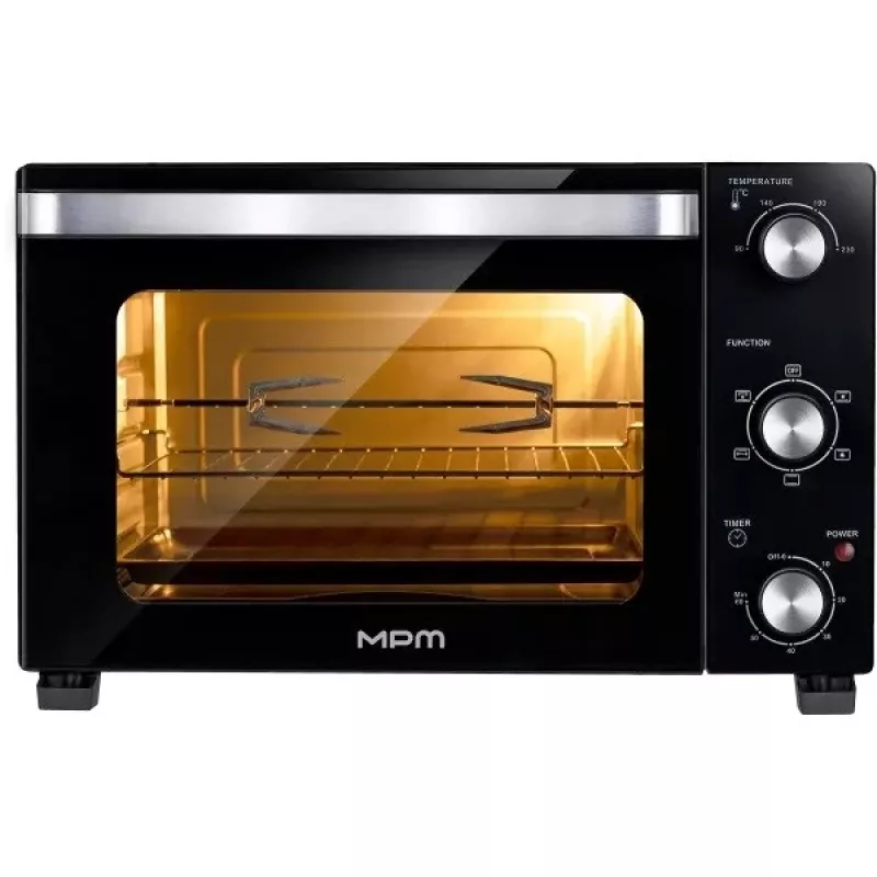 Elektrischer Tischbackofen MPM MPE-17/T – 48 L, 1800 W, Umluft, Thermostat, Drehspieß