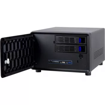 Inter-Tech SC-2100 - Small Form Factor (SFF) - PC - Schwarz - Mini-ITX - Stahl - Aktivität - Alarm - HDD - Netzwerk - Strom (88887285)
