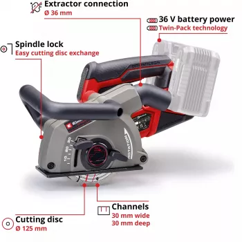 Mauernutfräse EINHELL TP-MA 36/30 Li BL-Solo 36 V, kabellos, bürstenloser Motor, Modell 4350800