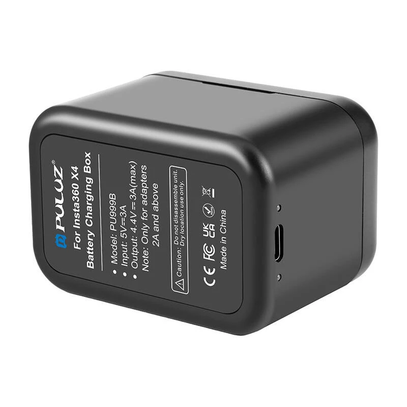 Ladecase Puluz PU999B für Insta360 X4 — schwarz, für Kamerabatterien und Speicherkarten