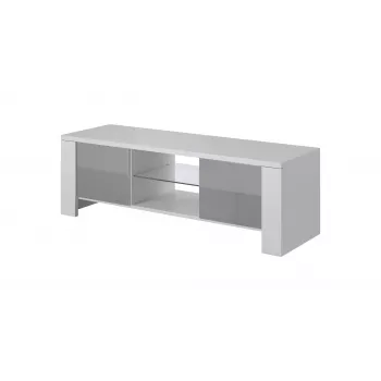 Cama TV-Ständer WEST 42/130/42 weiß/grau glänzend
