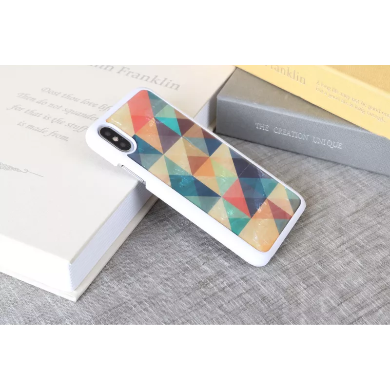 Schutzhülle iKins für iPhone XS/S Mosaik Weiß