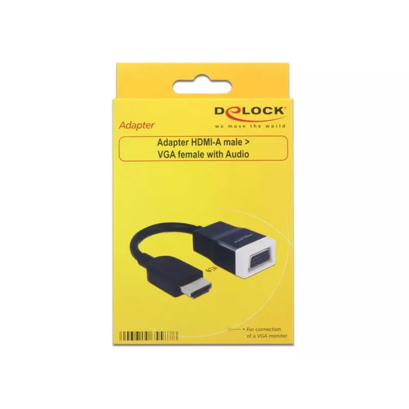 Videokabel-Adapter HDMI Typ A VGA D-Sub + 3,5 mm DeLOCK 65587