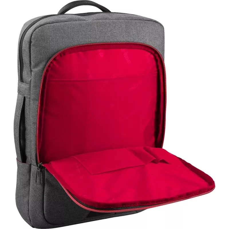 Rucksack YENKEE YBB 1522GY — multifunktionaler Laptop-Rucksack für 15,6 Zoll | Nylon, 12 l, Grau/Rot