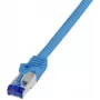 Logilink Professional Ultraflex - Patchkabel - RJ-45 (M) zu RJ-45 (M) - 0,25 m - 6 mm - S/FTP - Cat.7 Rohkabel (Kabel) / CAT 6a (Ports) - halogenfrei, vergossen, Zugentlastung - Blau, R