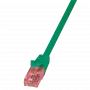 Netzwerkkabel LOGILINK 0,25 m Cat6 U/UTP mit RJ-45-Steckern, grün