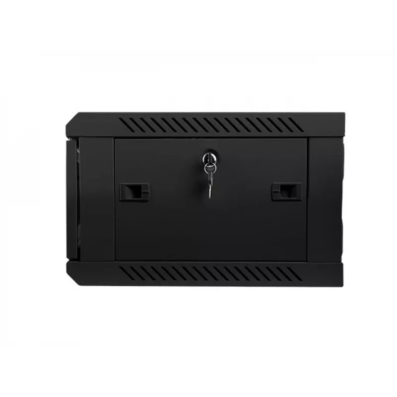 Wandmontierbarer Netzwerkschrank LANBERG WF01-6404-10B 4U 19 Zoll 600×450×285 mm IP20 schwarz, Tragfähigkeit 60 kg