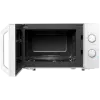 Mikrowellenherd, Volumen 20L, mechanische Steuerung, 800W, 5 Leistungsstufen, LED-Beleuchtung, Auftaufunktion, Signal bei Garzeitende, Farbe: Weiß