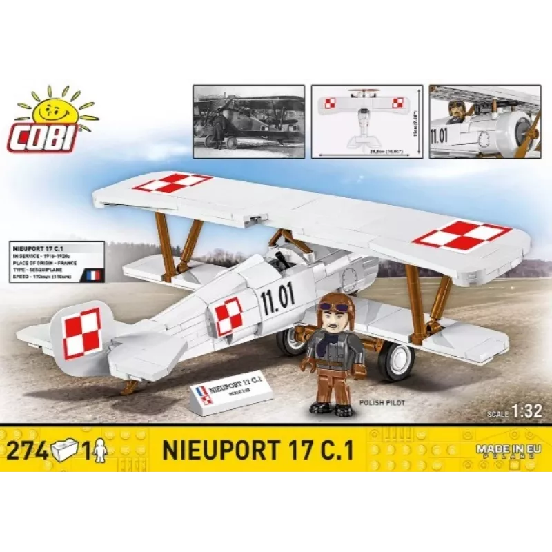 Cobi Bausteinset Nieuport 17 C.1 274-teiliges Modellbauset