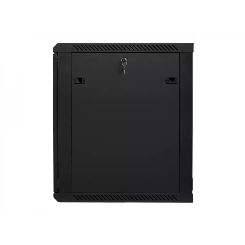 Lanberg wandmontierbarer Installationsschrank 19'' 15U 600x600mm schwarz (Glastür)