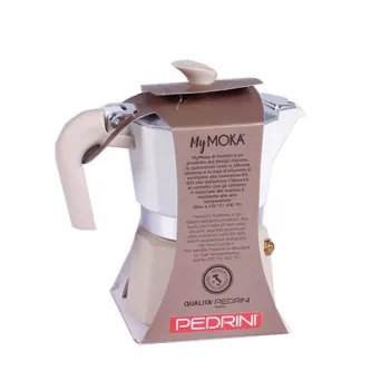 Moka-Kanne Pedrini 02CF168 — Espressokocher aus Aluminium für den Herd, 3-Tassen-Kapazität