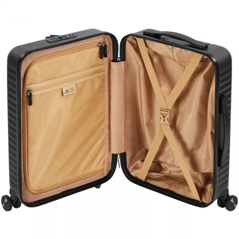 Kabinenkoffer Rivacase Clark ECO 8181 — kompakter Handgepäckkoffer, schwarz