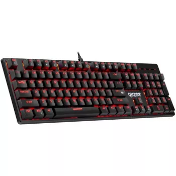 Mechanische Tastatur DEFENDER QUEST GK-596 — RGB-Hintergrundbeleuchtung, Anti-Ghosting, kabelgebunden, kompaktes Layout
