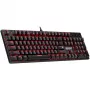 Mechanische Tastatur DEFENDER QUEST GK-596 — RGB-Hintergrundbeleuchtung, Anti-Ghosting, kabelgebunden, kompaktes Layout