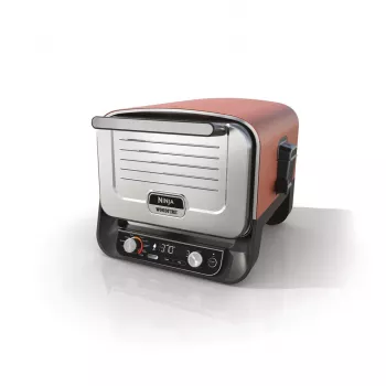 Ninja OO101EU Outdoor-Grill Elektro + Holzkohle Schwarz, Rot, Silber 2400 W