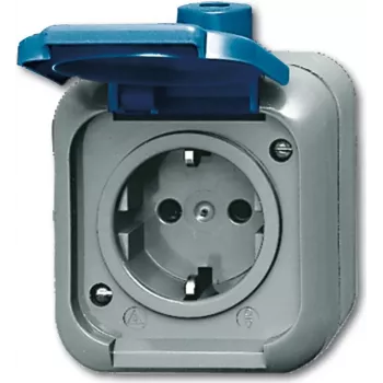 Busch Jaeger 2083-0-0368 Steckdose CEE 7/3 Blau - Grau (2083-0-0368)