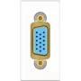 Kindermann Konnect flex 45 click VGA 1 m - Modulares Faceplate-Snap-In