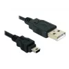 USB-Kabel DeLOCK 82252 USB 2.0 1,5 m USB A Mini-USB B Schwarz