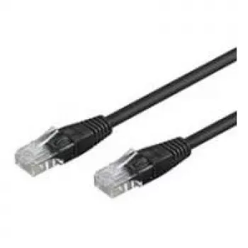 Wentronic Goobay CAT 5e Patchkabel, U/UTP, Schwarz, 0,25 m - CCA Kupfer-Mix (68703)