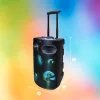 Tragbarer Bluetooth-Karaoke-Lautsprecher MANTA SPK0803B140 140W, batteriebetrieben, MIC/USB/microSD, FM, Equalizer, Rollen
