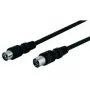 Wentronic Goobay Antennenanschlusskabel, Schwarz, 0,5 m - IEC/Koax-Stecker IEC/Koax-Buchse (11509)