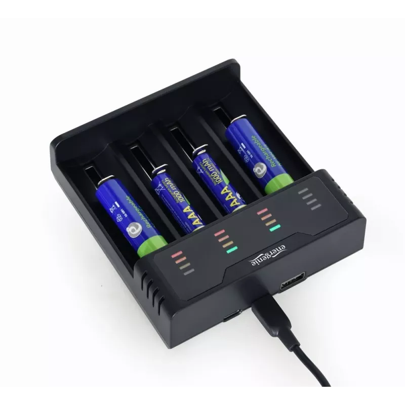 Batterieladegerät Gembird BC-USB-02 USB Lithium-Ionen NiCd NiMH