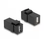DeLOCK Keystone-Modul USB 2.0 A Buchse auf USB 2.0 A Buchse schwarz