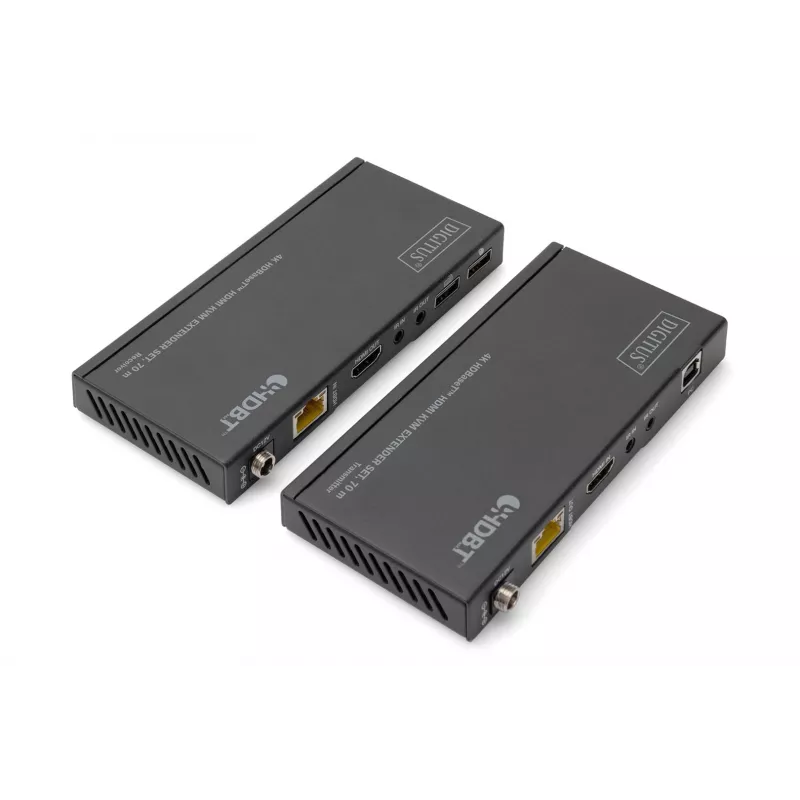 KVM Extender Set Digitus 4K HDBaseT HDMI 70 m Kabelgebunden