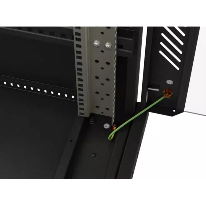 Rack-Schrank LANBERG FF01-6222-12B 22U 600x1200 mm schwarz mit Glasfront- und -rücktüren
