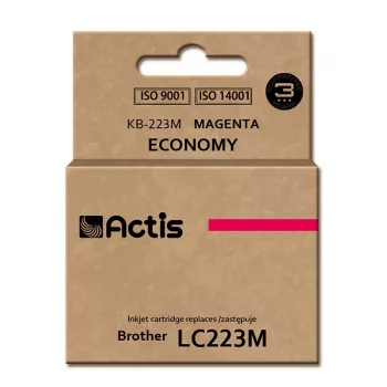 Tintenpatrone ACTIS KB-223M kompatibel mit Brother LC223M, Magenta, farbstoffbasiert 10 ml, Standard-Reichweite, Einzelpackung