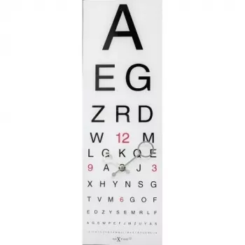 NeXtime klok 3067 Eyesight, 75x25,4 cm, Wanduhr, Weiß/Schwarz