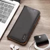 Dux Ducis Hivo Ledertasche mit Klappe, Naturleder-Brieftasche für Karten und Dokumente, Samsung Galaxy S22+ (S22 Plus), Schwarz