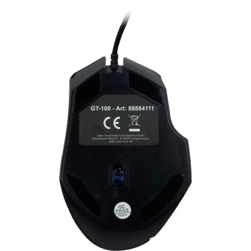 Inter-Tech GT-100 RGB Maus rechts USB Typ-A optisch 6400 DPI (88884111)