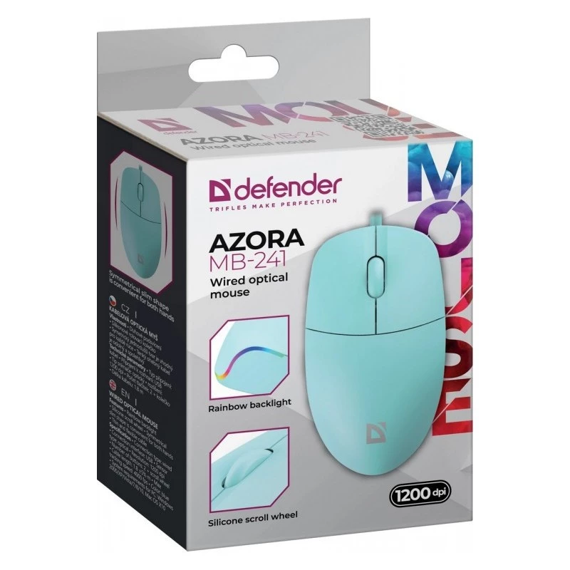 KABELMAUS DEFENDER AZORA MB-241 RF MINT 1200dpi 3P