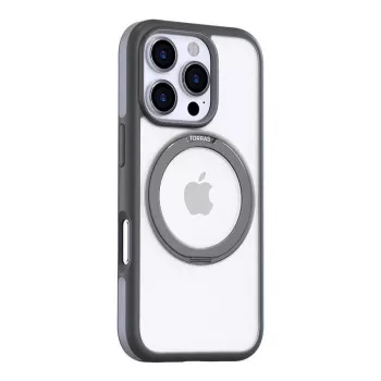 Cover Torras Ostand R Fusion iPhone 16 Pro 15,5 cm Grau Transparent